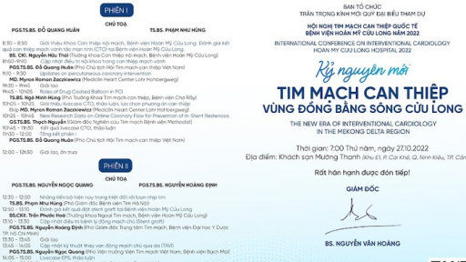 Sắp diễn ra Hội nghị tim mạch can thiệp quốc tế Bệnh viện Hoàn Mỹ Cửu Long năm 2022