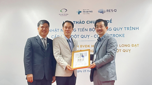 Bệnh viện Hoàn Mỹ Cửu Long đạt chứng nhận vàng trong điều trị đột quỵ