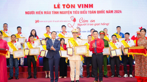 Cán bộ Công an TP Cần Thơ được tôn vinh người hiến máu tình nguyện tiêu biểu toàn quốc