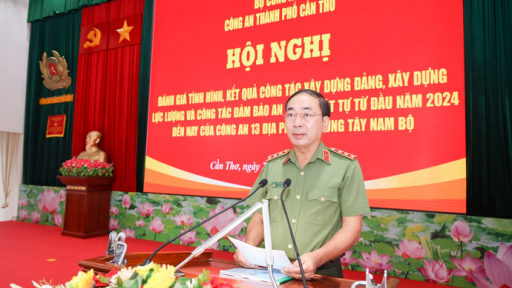 Thứ trưởng Trần Quốc Tỏ chủ trì hội nghị với Công an 13 địa phương vùng Tây Nam Bộ