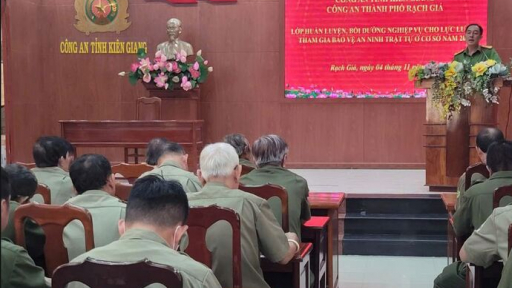 Kiên Giang: Huấn luyện, bồi dưỡng nghiệp vụ cho lực lượng tham gia bảo vệ an ninh trật tự ở cơ sở năm 2024