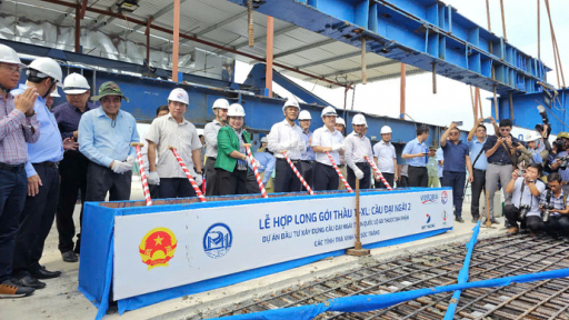 Sóc Trăng: Hợp long cầu Đại Ngãi 2, vượt tiến độ 7 tháng