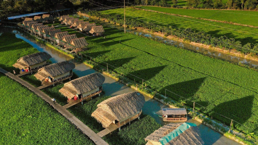 Khu du lịch sinh thái Mỹ Phước Thành đẹp như tranh vẽ, hút khách mùa Tết này