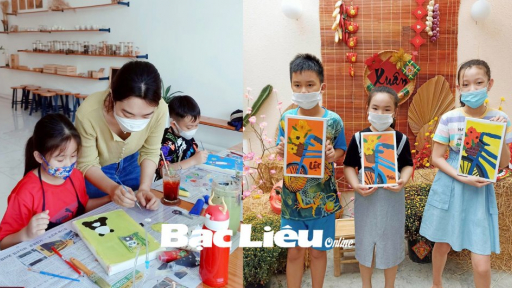 Cô gái 9X tại Bạc Liêu giúp trẻ em​ thỏa thích sáng tạo mỹ thuật