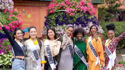 Làng hoa Mê Linh bất ngờ đón tiếp các hoa hậu Miss Tourism World 2022