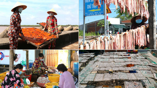 Bạc Liêu: Sôi nổi không khí Tết tại làng nghề làm khô cá biển Gành Hào
