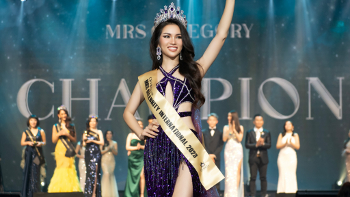 Nữ phát thanh viên đài truyền hình đăng quang Hoa hậu Mrs Celebrity International 2023