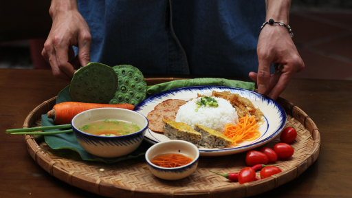 Hương vị cơm tấm chả nấm thơm bùi