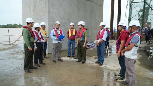 Kiểm tra công tác đảm bảo an ninh, an toàn Dự án cầu Đại Ngãi