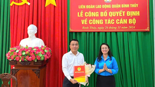 Ông Phạm Dương giữ chức vụ Chủ tịch Liên đoàn Lao động quận Bình Thủy
