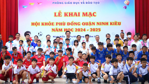 Cần Thơ: Hơn 1000 học sinh tham dự Hội khỏe Phù Đổng quận Ninh Kiều