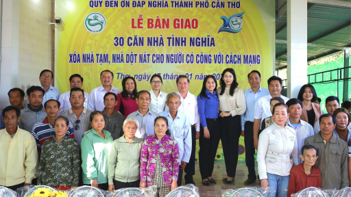 Cần Thơ bàn giao 30 căn nhà tình nghĩa dịp Tết Nguyên đán Ất Tỵ tại huyện Thới Lai