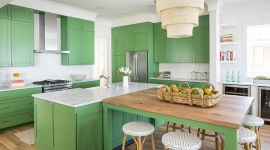 Tại sao ngày càng nhiều nhà chuộng bếp màu xanh lá?