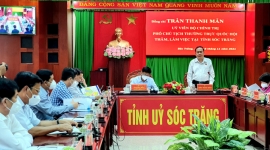 Phó Chủ tịch Thường trực Quốc hội Trần Thanh Mẫn làm việc tại Sóc Trăng