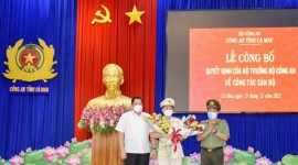Thượng tá Trần Văn Thi được bổ nhiệm giữ chức Phó Giám đốc Công an tỉnh Cà Mau