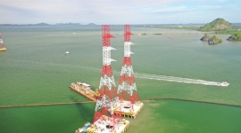Công trình  Kiên Bình - Phú Quốc: Kéo đường dây 220kV vượt biển