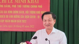 Phó Thủ tướng Chính phủ Lê Minh Khái thăm và tặng quà Tết tại tỉnh Bạc Liêu