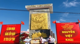 Khu Tưởng niệm Anh hùng Lực lượng vũ trang Nhân dân Nguyễn Việt Khái nhận bằng xếp hạng di tích lịch sử cấp tỉnh