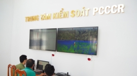 Vườn Quốc gia U Minh Hạ Cà Mau lắp đặt thử nghiệm camera quan sát lửa rừng