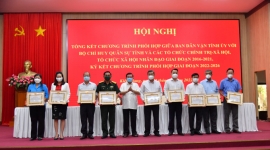 Ban Dân vận Tỉnh ủy Kiên Giang tổng kết chương trình phối hợp với Bộ CHQS tỉnh
