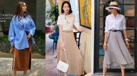 Học sao Việt 14 cách diện chân váy dài giúp trẻ ra 5 tuổi