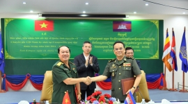 Ban chuyên trách 515 tỉnh Kiên Giang ký kết giao nhận 20 hài cốt liệt sĩ tại Campuchia