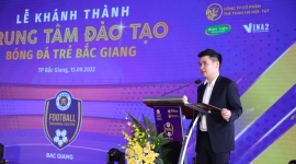 Hanoi FC khánh thành trung tâm đào tạo bóng đá trẻ tỉnh Bắc Giang