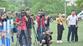 Chùm ảnh: Đông đảo phóng viên tác nghiệp tại Press Cup 2023