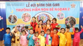 Trẻ mầm non Cần Thơ hào hứng với hoạt động hưởng ứng Lễ hội Bánh dân gian Nam bộ