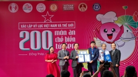 Bế mạc Lễ hội Sen Đồng Tháp 2022, xác lập Kỷ lục Việt Nam và Thế Giới 200 món ăn chế biến từ Sen