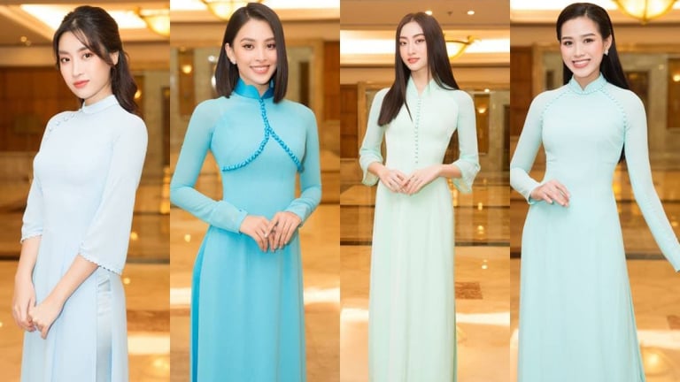 Dàn Hoa hậu: Trần Tiểu Vy, Lương Thùy Linh, Đỗ Mỹ Linh và Đỗ Thị Hà đọ sắc với áo dài 'gây mê' khán giả