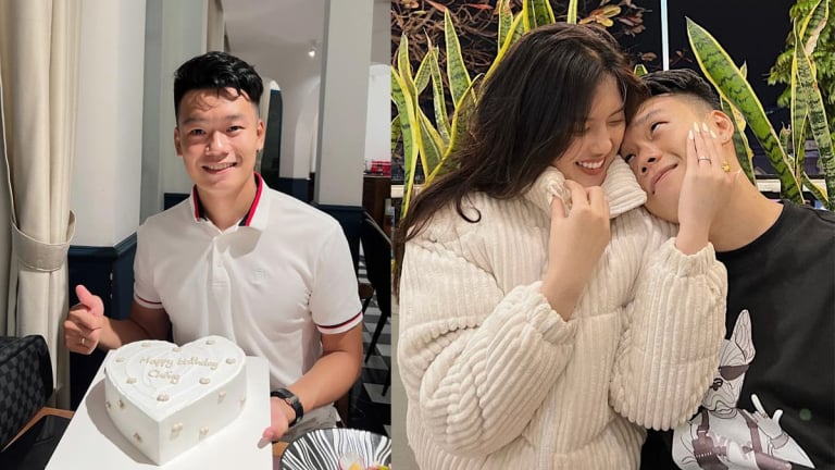 Trung vệ Thành Chung đón sinh nhật, để lộ tin vui bà xã đang mang bầu con đầu lòng 