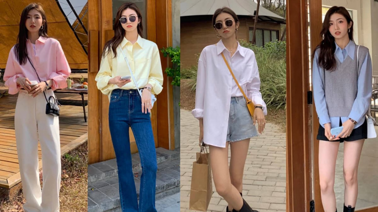 Vẫn là 'áo sơ mi + quần jean', bạn gái sẽ trở nên cao ráo hơn, rất hợp đi chơi đầu xuân 