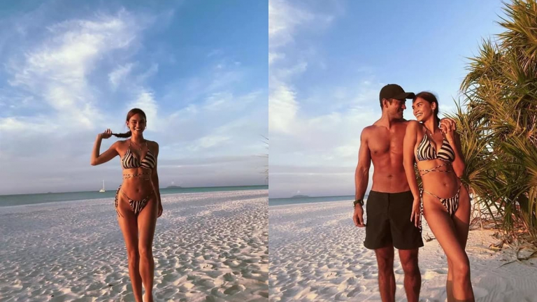 Hoa hậu Hoàn vũ 2015 - Pia Wurtzbach gây mê khi diện bikini 2 mảnh khoe body, hiếm hoi cho bạn trai lên sóng 