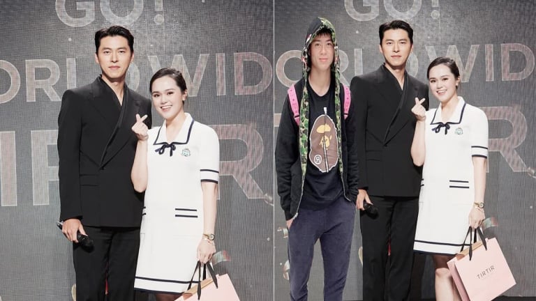 Vợ trung vệ Duy Mạnh phấn khích chụp ảnh cùng diễn viên Hyun Bin, dân mạng liền ghép nam cầu thủ bên cạnh