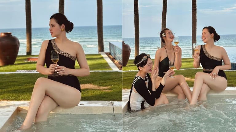 'Phu nhân tập đoàn nghìn tỷ' Phanh Lee diện đồ bơi đọ dáng với Huyền Lizzie