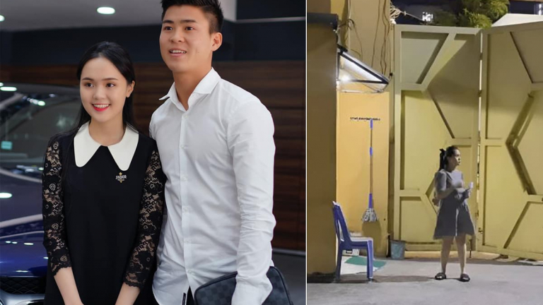 Vợ tiểu thư của trung vệ Đỗ Duy Mạnh bị chụp lén khi đón chồng, nhan sắc bầu lần 2 hiện thế nào? 