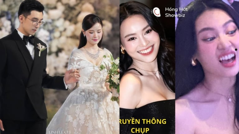 Dàn sao Vbiz bị 'dìm hàng' không nương tay trong đám cưới Midu: Lâm Vỹ Dạ lộ lỗi trang điểm, Lan Ngọc cực hài hước 