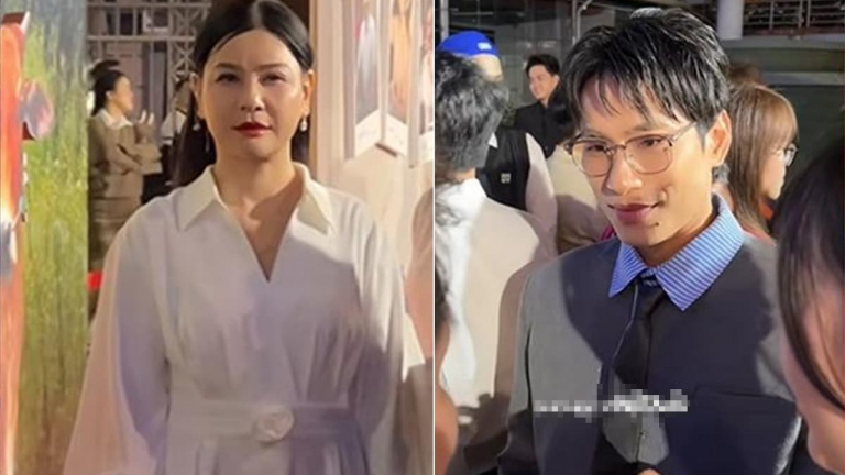 Cát Phương và Kiều Minh Tuấn như hai người xa lạ khi bất ngờ chạm mặt nhau tại sự kiện