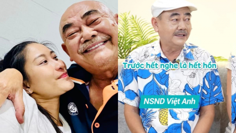 NSND Việt Anh phản ứng bất ngờ khi bạn gái muốn 'trùng tu vòng 1', công khai khen nức nở nhan sắc nửa kia