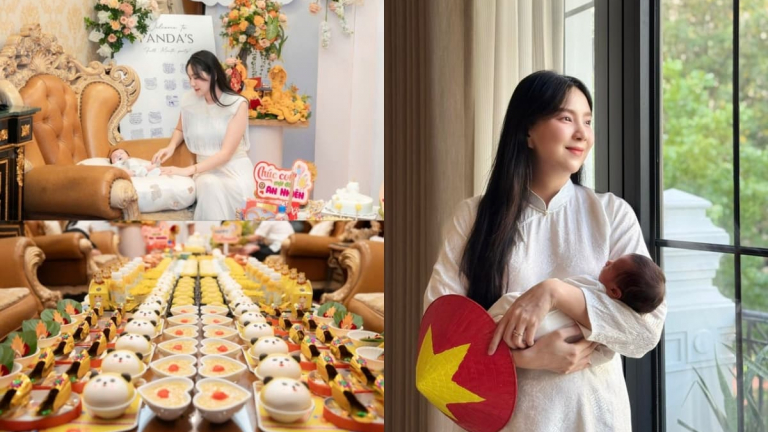 MC Mai Ngọc để lộ mối quan hệ với nhà chồng qua một chi tiết trong tiệc đầy tháng con đầu lòng