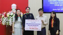 Tạp chí Nhà đầu tư ủng hộ chương trình xóa nhà tạm, dột nát ở Quảng Ngãi 