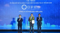 OPES lọt Top 10 công ty bảo hiểm phi nhân thọ uy tín nhất Việt Nam 2025 do Vietnam Report công bố