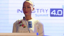 Robot Sophia: 'Việt Nam sẽ là hình mẫu cho thế giới thấy công nghệ mang đến cho bạn nhiều việc làm hơn'