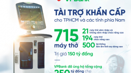 VPBank hỗ trợ gấp 715 máy hỗ trợ hô hấp hiện đại cho các tỉnh, thành phía Nam