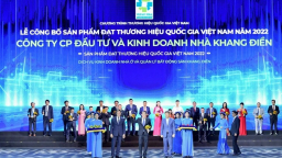 Khang Điền được Bộ Công Thương công nhận Thương hiệu quốc gia Việt Nam 2022