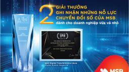 MSB nhận hai giải thưởng quốc tế về giải pháp cho doanh nghiệp