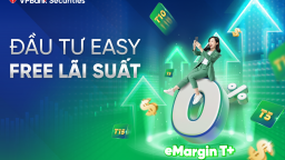 Vay ký quỹ với lãi suất 0% cùng eMargin T+ của Chứng khoán VPBank