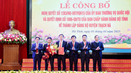 Hà Tĩnh ra mắt các đơn vị hành chính mới sau sáp nhập