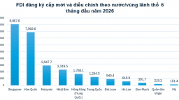 FDI đăng ký vào Việt Nam tăng 61%, Malaysia bứt phá trong tháng 6